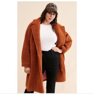 Anthropologie Silas Long Teddy Coat